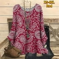 thumbnail image 1 of Jersey con estampado para mujer, camiseta informal a la moda, cuello redondo, Top de gran tamaño, estilo Simple, manga larga, Otoño, 2022, 1 of 4