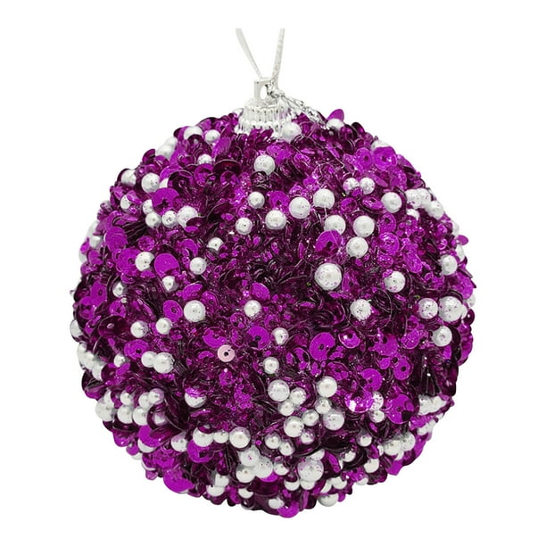 Navidad perla lentejuelas brillo adornos bola árbol de Navidad adorno decoración 8CM Wmkox8yii gf7738