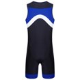 thumbnail image 4 of Sholeno Mens One Piece Swimsuit Zipper Bodysuit Sun Protection Rash Guard Surfing Suit Swimwear Blue XXL, 4 of 7