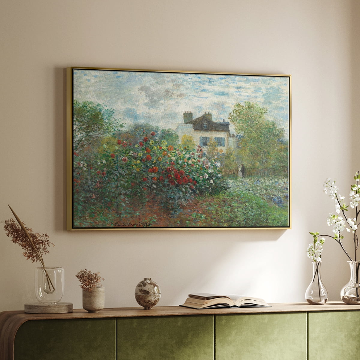 Vintage Landscape-CIII By Wexford Home Framed in Gold Wood Gallery Wrapped Canvas 25 in. x 37 in.
