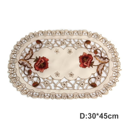 Dining Tables Decoration Retro European Pastoral Embroidered Floral Tablecloth Table Runner Home Kitchen Dining Room Decoration Decor ()