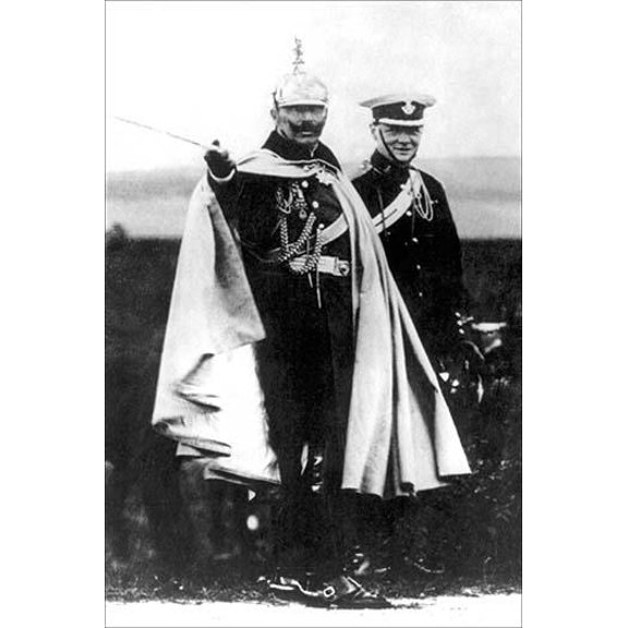 Winston Churchill and Kaiser Willhelm- Fine Art Canvas Print (20" x 30")
