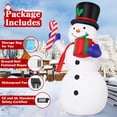 thumbnail image 5 of GOOSH Christmas Inflatables 8 FT Snowman Inflatable with Built-in Music & 360° Rotation LED Lights, Blow Up Snowman with Candy Cane and Gift Box, Outdoor Christmas Decorations for Xmas Holiday, 5 of 8