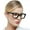Black, variant on MARE AZZURO Square Reading Glasses 1.5 Women Trendy Large Readers 1.0 1.25 1.5 1.75 2.0 2.25 2.5 2.75 3.0 3.5 4.0 5.0 6.0 (Leopard, 1.50) Polycarbonate Lens