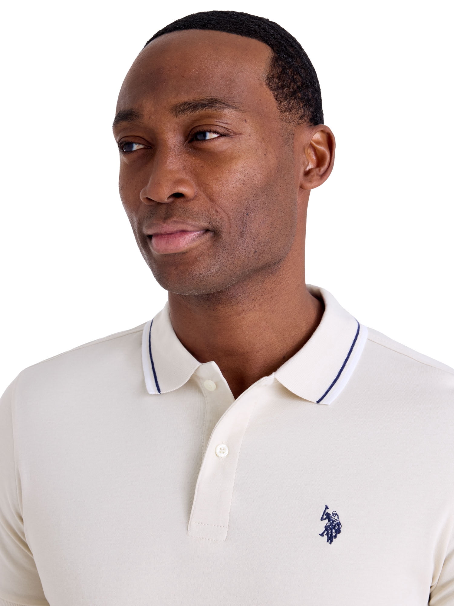 U.S. Polo Assn. Men's Classic Tipped Interlock Polo Shirt