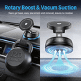 thumbnail image 6 of VAMOUT Magnetic Wireless Car Mount Charger, 15W Wireless Fast Charging Magnetic Phone Holder for Car with Vacuum Suction Cup, 360° Rotatable Phone Mount for iPhone 17~12 Pro Max & Android, 6 of 10