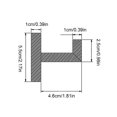 thumbnail image 4 of Gancho para albornoz cepillado para baño, colgador de pared para toallas de interior, decorativo para el hogar, dormitorio, sala de estar, comedor, soporte colgante cepillado Inevent HA010057-01B, 4 of 6