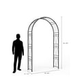 thumbnail image 3 of Riedhoff 8ft Garden Trellis Arch,Reinforced Metal Garden Archway for   Lawn Courtyard Patio,Black, 3 of 7