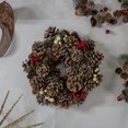 thumbnail image 2 of Northlight 10.25" Unlit Pine Cones and Berries Artificial Christmas Wreath, 2 of 4