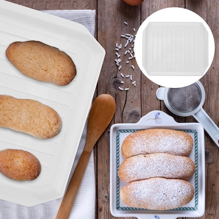 YEAHIBABY Ceramic Bacon Cooker Tray for Microwave Oven Kitchen Bakeware with Deep Groove for Fat Drainage