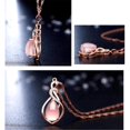 thumbnail image 4 of Collar con colgante de cristal en forma de lágrima, cadena ajustable, collar de piedras preciosas, exquisito collar de diamantes de imitación para mujeres y niñas, 4 of 5