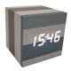 thumbnail image 2 of Reloj Despertador LED Digital, Reloj Despertador Cuadrado USB / Batería, Brillo Ajustable De Tres Niveles, Pantalla Digital Para , Dormitorio, BLESIY despertador digital cuadrado, 2 of 8