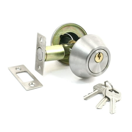 Silver Tone Lockable Bedroom Cylinder Shape Door Locks With