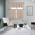 thumbnail image 4 of Brown Flowers Kitchen Curtains Sets for Windows 36 Inch Length, Vintage Farmhouse Floral Leaves Vines Rod Pocket Window Treatments Tier Curtains and Valances Set for Bedroom/Bathroom, 4 of 8