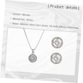 thumbnail image 2 of Aretes De Zirconia Redonda y Collar Plateado Para Mujer Bisutería Elegante Con Cadena Fina Joyería Femenina Delicada Para Fiestas y Uso Diario, 2 of 5