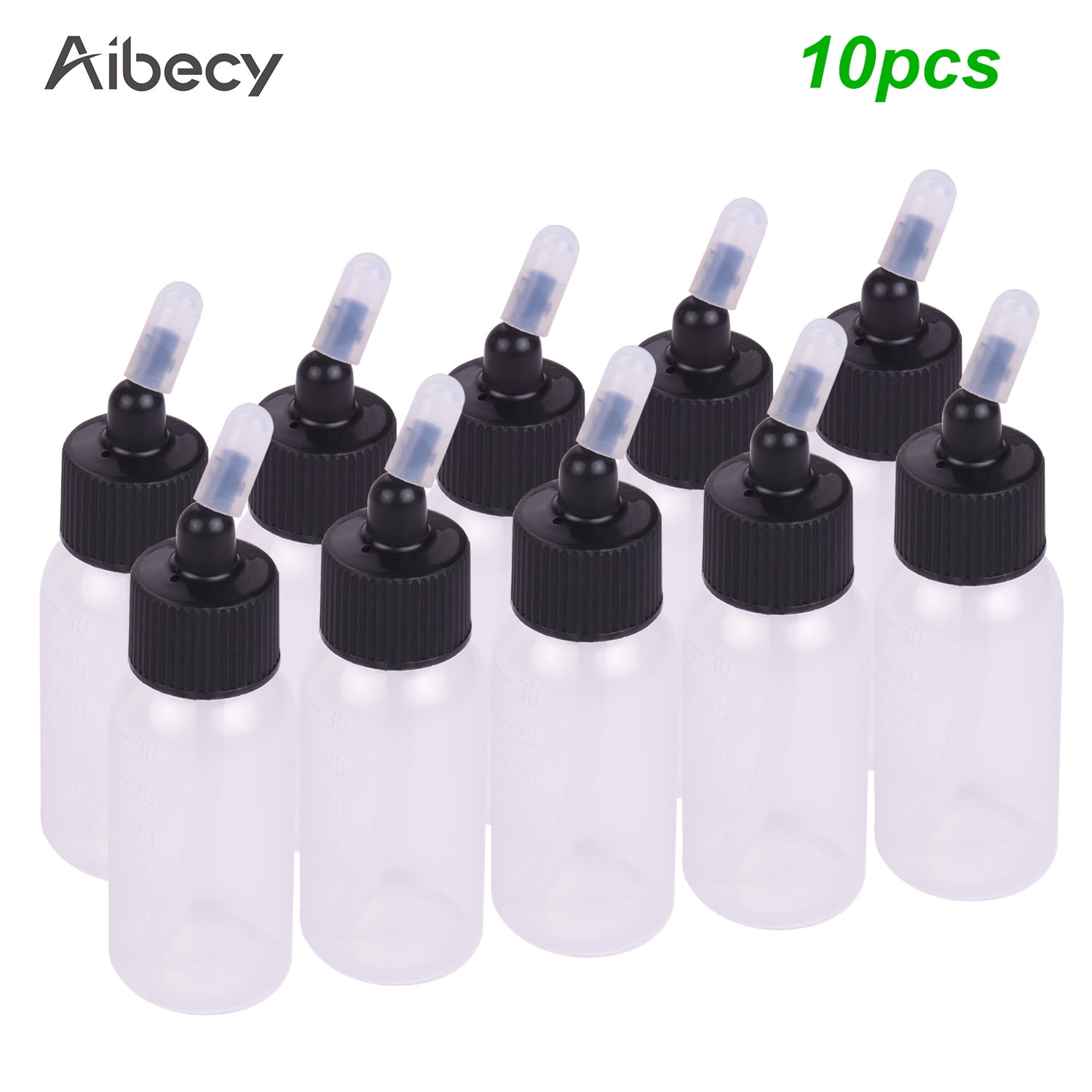 PAINT MIXING GLASS BOTTLES JARS /& SCREW TOP AB52 BOX OF 10 AIRBRUSH