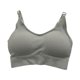 thumbnail image 1 of Qarigey Sujetador deportivo sin costuras para mujer, Top deportivo Push Up para fitness, Sujetador deportivo con relleno en la espalda en U, Sujetador de Ropa interior gris, 1 of 8