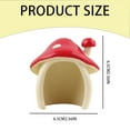 thumbnail image 3 of Uanit Pink Mushroom House Resin Ornaments Hamster Jumping Hideout Pet Hamster Decor Pet Enclosure Small Animal Homes and Habitats, 3 of 7