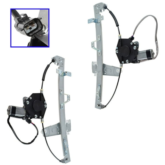 TRQ Power Window Regulators with Motor Front Pair of 2 for 99-00 Grand Cherokee WRA50160