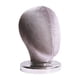 thumbnail image 3 of Cabeza de bloque de lienzo para exhibición de pelucas, cabeza de maniquí de estilo multiusos, cabeza de tela para Terciopelo Gris, 3 of 9