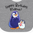 thumbnail image 4 of Inktastic Happy Birthday, Mama Cute Penguins Boys or Girls Baby Bib, 4 of 4