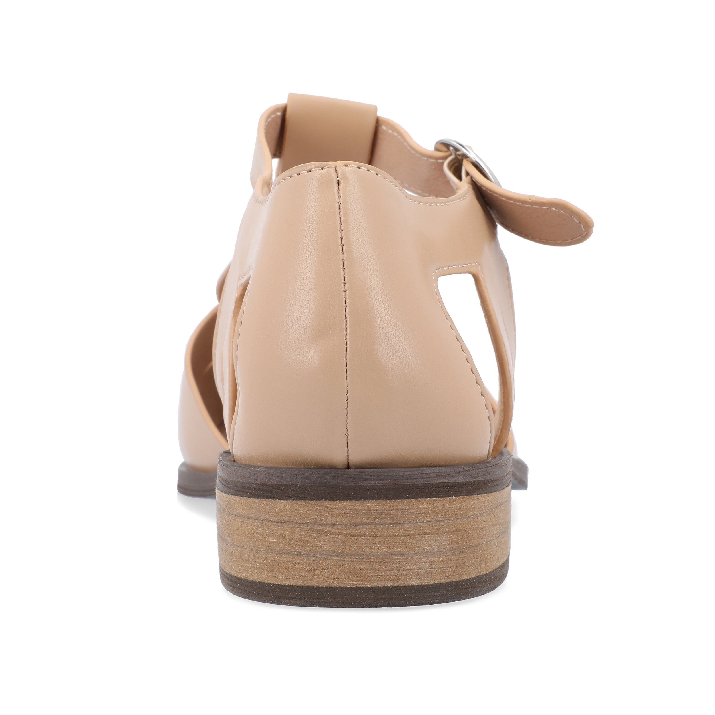 Journee Womens Azzaria Low Block Heel Square Toe Flats