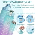 thumbnail image 3 of Water Bottle with Straw, 2L Large capacity Water Cup Reusable Plastic Water bottles, Leakproof Big Drinking Sport Bottles for Gym Fitness Outdoor, 3 Pcs Green, 3 of 8