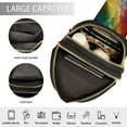 thumbnail image 4 of Stylish Leather Crossbody Bag 8.46x5.9x2.16In Easy To Carry Multi-Purpose Travel Hiking Shopping Fashion Bag Super Beautiful Rainbow, 4 of 7