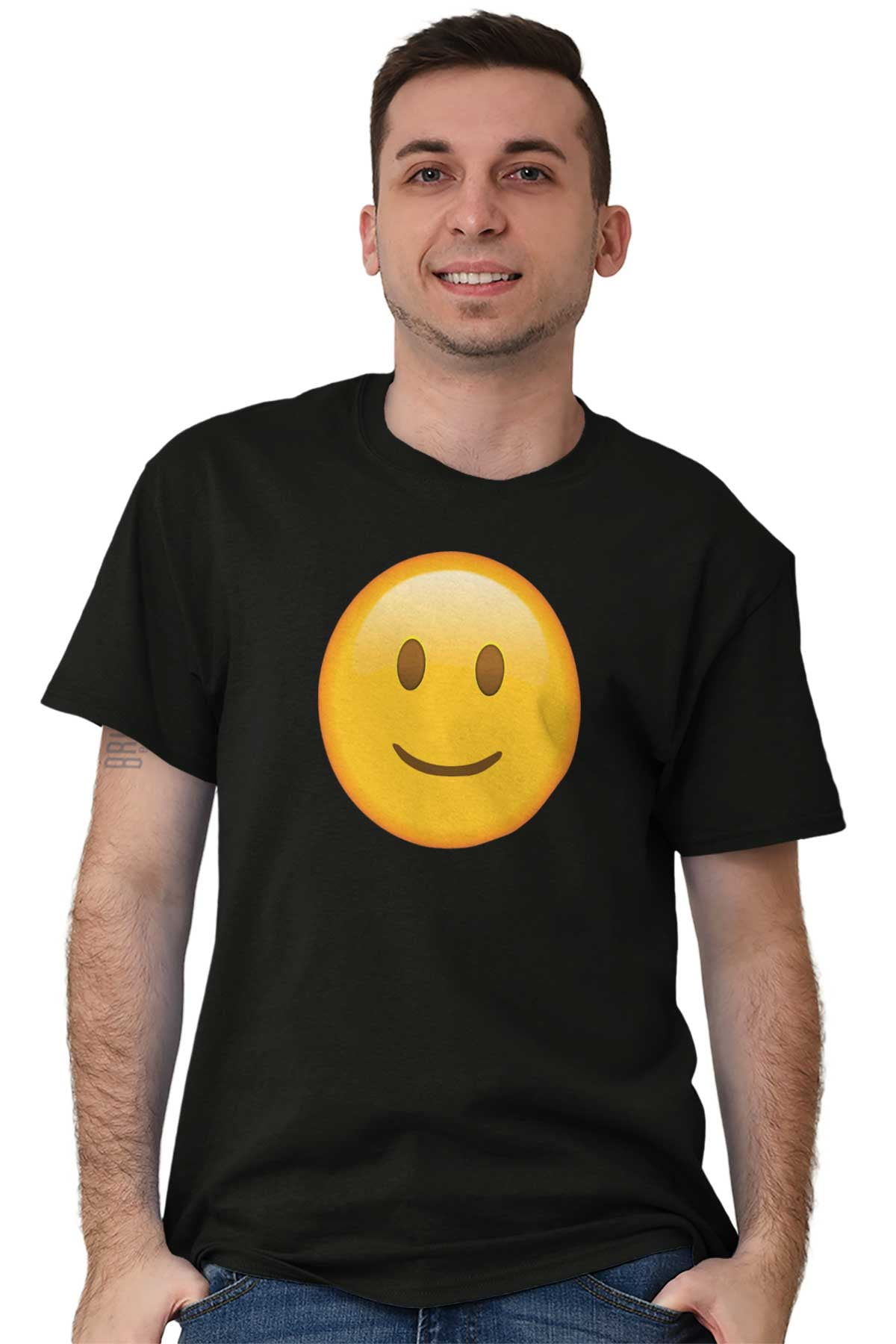 Emoji Short Sleeve T-Shirt Tees Tshirts Smiling Happy Emoticon Graphic ...