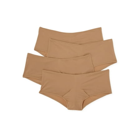 

Undies.com Women s Classic Microfiber Boyshort Panties 4-Pack