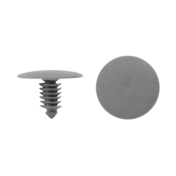 50pcs Universal Gris plástico Empuje tipo Sujetadores Clip Remache 7mm Agujero Dia para coche