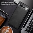 thumbnail image 5 of X-level Google Pixel 7 Pro Case, Anti-Scratch Premium PU Leather Soft TPU Bumper Shockproof Protective Phone Cover Case for Google Pixel 7 Pro (Black), 5 of 6