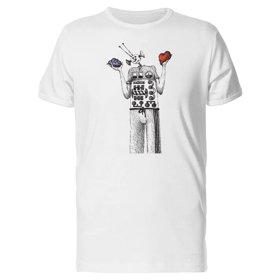 Robot With Love And Trash Tee Men's -Image by Shutterstock
