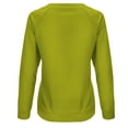 thumbnail image 4 of VANLOFE Women's Solid Color Long Sleeve Sweatshirt O-Neck Sweatshirt for Women Women's Washed Trendy Green Sweatshirt M, 4 of 7