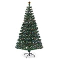 thumbnail image 2 of Costway 6' Pre-Lit Artificial Christmas Tree Fiber Optic w/ 230 LED Lights & Top, 2 of 9