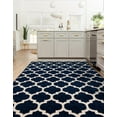 thumbnail image 3 of Unique Loom Trellis Collection Area Rug - Philadelphia (9' x 12' 2" Rectangle Dark Blue/Navy Blue), 3 of 9