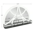 thumbnail image 7 of Kate and Laurel Hollowday Rustic Wood Framed Arched Wall Mirror with Shelf, 18.5 x 30, White and Black, Farmhouse Wall Decor, 7 of 7