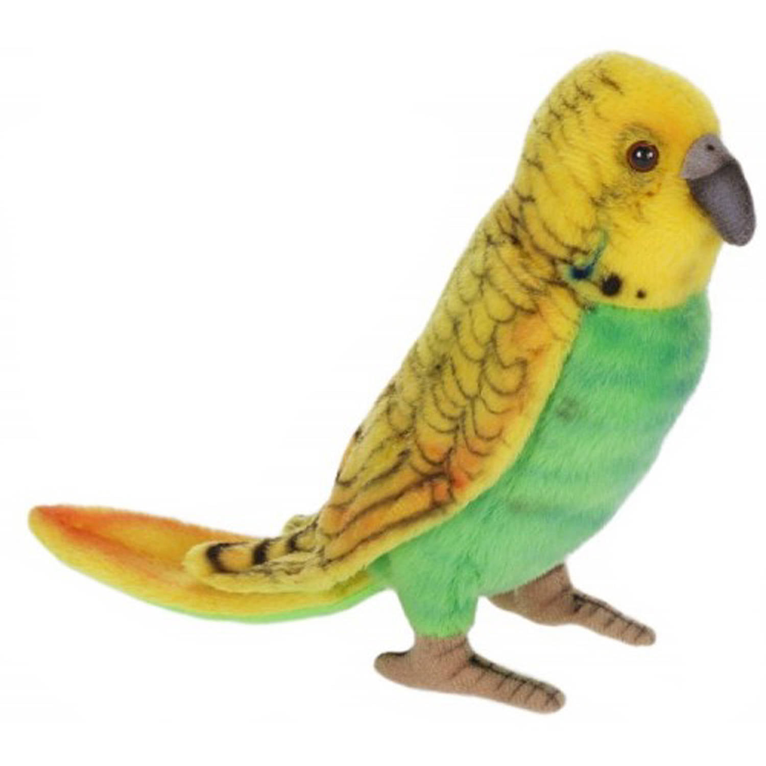Fiesta Toys Green/Yellow Parakeet Bird 6" Inches Stuffed Animal My Plush Pillow 