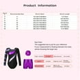thumbnail image 7 of iiniim Leotards Gymnastics for Girls Kids Sequins Long Sleeve Dance Bodysuit with Athletic Shorts Outfits Dancewear Royal Blue 10, 7 of 7