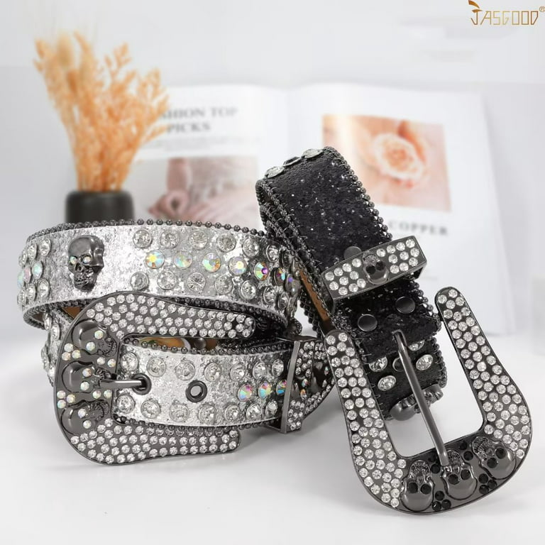 Shiny Diamond Designer Belts For Men And Women - Multicolored With Bling  Rhinestones - Perfect Gift