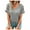 Gray-22, variant on Mittory Plus Size Tops for Women Ruffle Shirts Button Short Sleeve Summer V Neck Tunics Going Out Tees