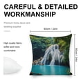 thumbnail image 2 of Waterfall trees blue pool linen throw pillowcase decoration pillowcase gifting preferred 24x24 inch cushion cover 2 sets sofa pillowcase sofa bedroom living room car, 2 of 8