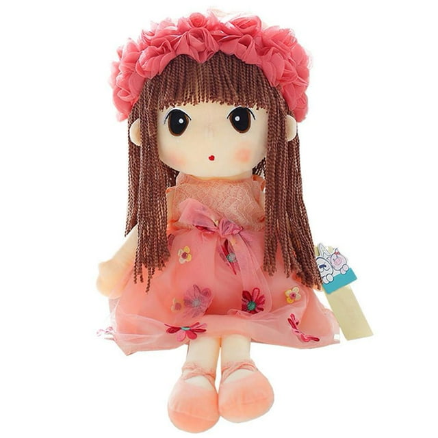 Cute Sweet Girl Model Plush Stuffed Wedding Rag Dolls Kids Gifts (50cm Pink
