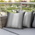 thumbnail image 2 of Outdoor Waterproof Pillow Covers Modern Gray White Gradient Decorative Throw Pillow Protectors,Pillowcase Cushion Cases for Patio Sofa Garden Couch,16x16in,Pack of 2, 2 of 14