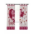 thumbnail image 7 of Happy Valentine's Day Blackout Curtains for Bedroom/Living Room, Beige Love Hearts Romantic Thermal Insulated Kitchen Drapes with Grommets, Light Blocking Window Treatment, 2 Panels 42" x 84", 7 of 7
