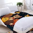thumbnail image 3 of Cozy Flannel Blanket with Whimsical Animal Design - Soft Warm Perfect for Sofa Travel Bed or Chair - Adorable Cats & Dogs, 3 of 7