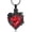 B/Red, variant on Rose Flowers Heart Urn Pendant Cremation Jewelry for Ashes Holder Memory Necklace Human Pet Memorial Jewelry