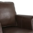 thumbnail image 5 of Noble House Amedou Faux Leather Club Chair with Nailhead Trim, Dark Brown, 5 of 7