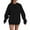 Black, variant on FAIWAD Womens Oversized Sweatshirt Long Sleeve Crew Neck Zip Pullover Tops Loose Casual Plain Outfits