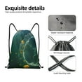 thumbnail image 6 of Kdxio Jelly Fish Print Drawstring Backpack Bag,Waterproof Draw String Back Sack, Gym Drawstring Bags Swim Bag For Unisex, 6 of 9